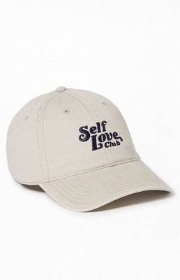 Self Love Club Dad Hat In Tan