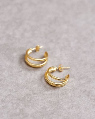 Trilogy Hoop Earrings