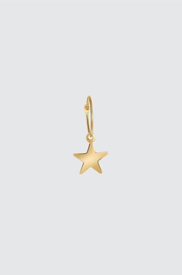 Star Charm Hoop Earring