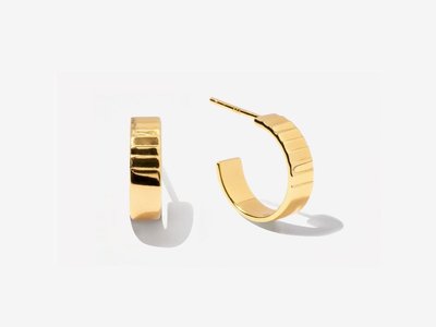 Cigar Band Hoop Earrings