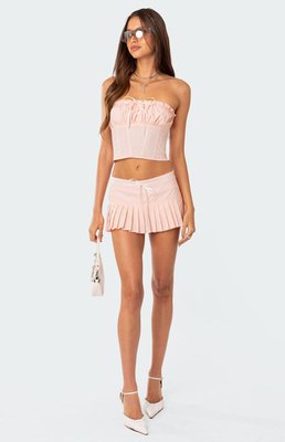 Edikted Women's Karmen Pleated Mini Skort In Pink