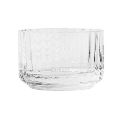 Lyngby Porcelain Glass Tealight Candle Holder Clear