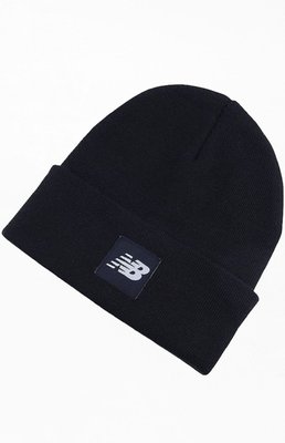 New Balance Knit Cuffed Beanie In Black