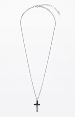 Cross Chain Necklace In Silver