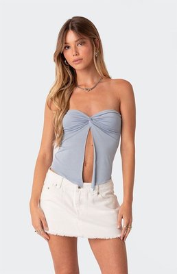 Edikted Women's Twisted Split Front Tube Top In