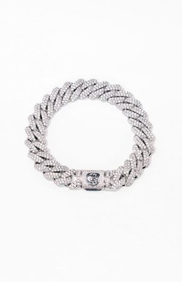 King Ice Diamond Cut Cuban Bracelet In Silver