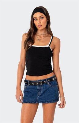 Edikted Women's Layered Tank Top In Black/white