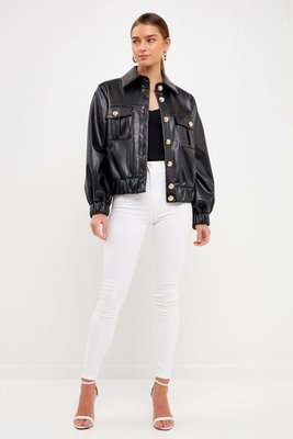 Faux Leather Jacket