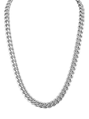 Esquire Men's Jewelry Men's Stainless Steel Cuban Link Chain Necklace