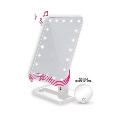 Led Vanity Mirror With Hands Free Calling And Bluetooth Speaker