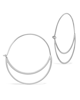 Shine By Sterling Forever Delicate Double Hoop Earrings